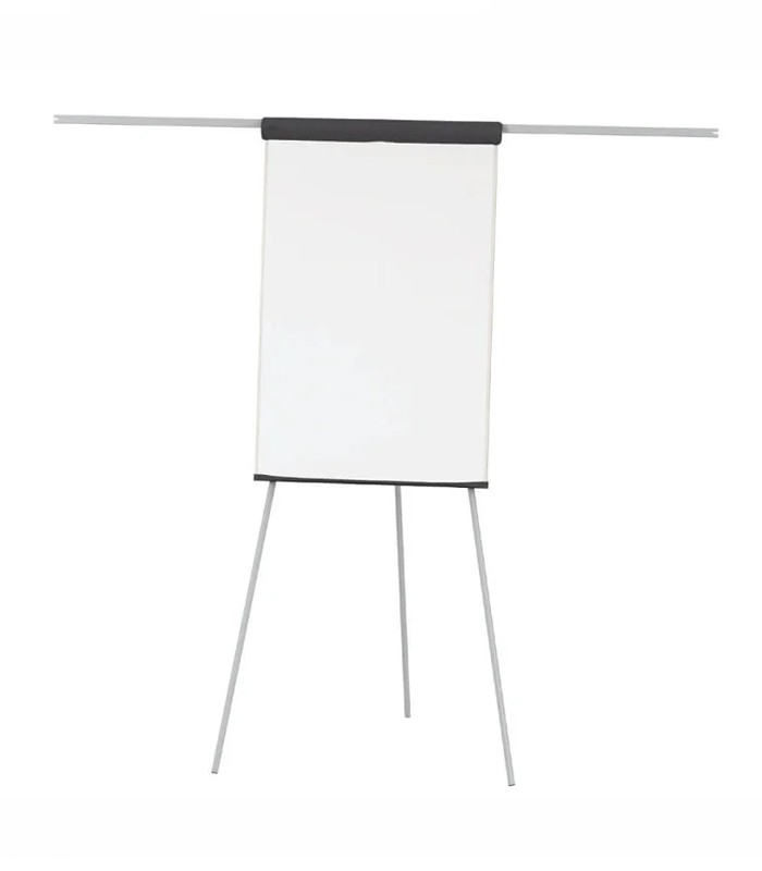 Tableau blanc 100x70cm magnétique 3pieds+bras paperboard R.6372282
