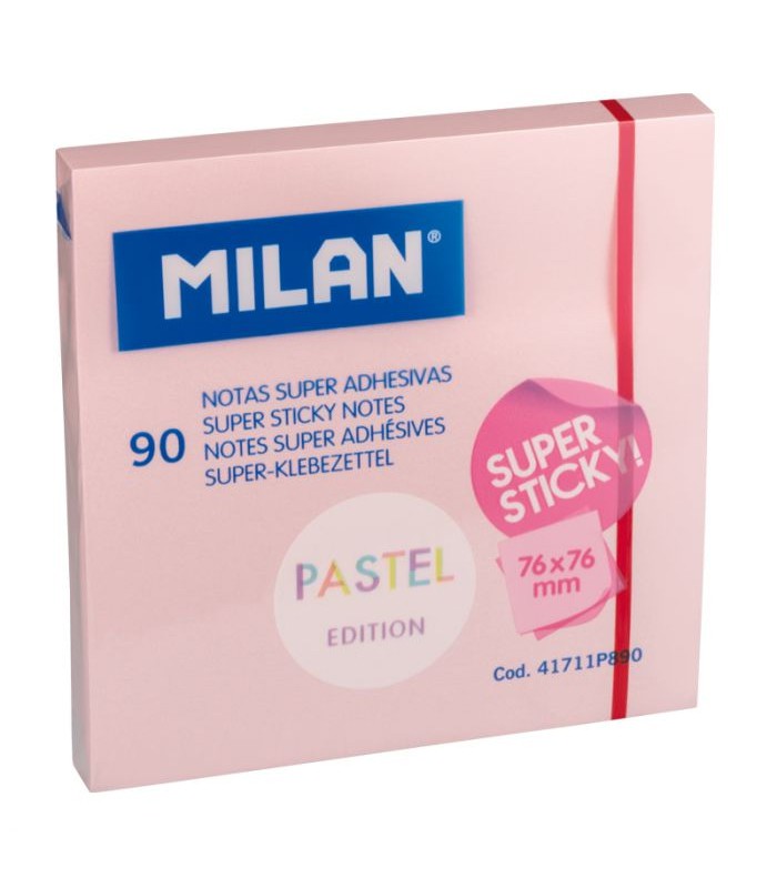 Note repositionnable 76x76-90 pages rose pastel R.41711P890  XXX