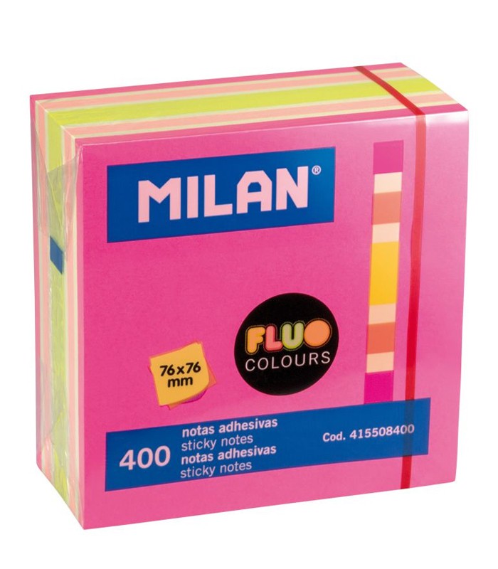 Note repositionnable 76x76-400 pages fluo R.415508400