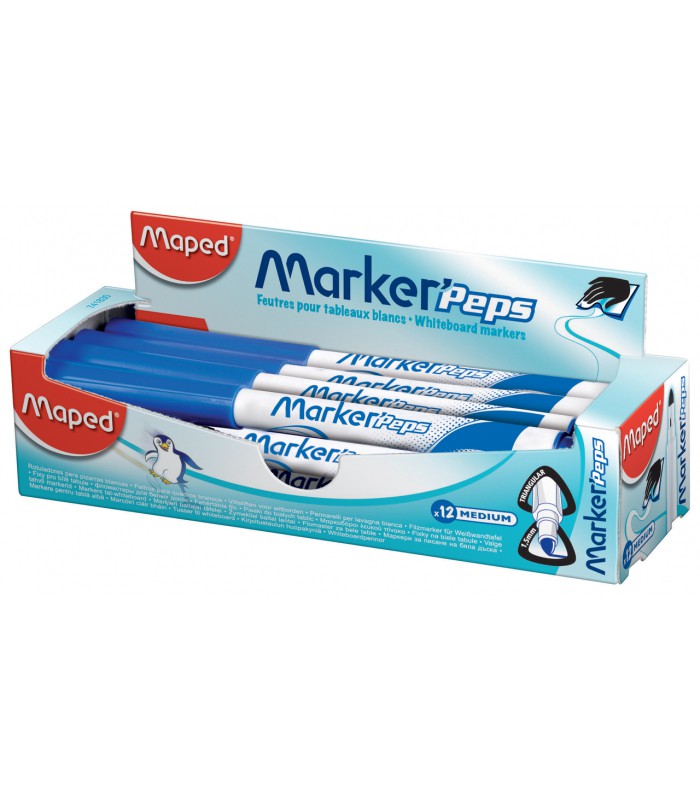 Feutres moyen pour ardoise blanche bleu R.741830LM