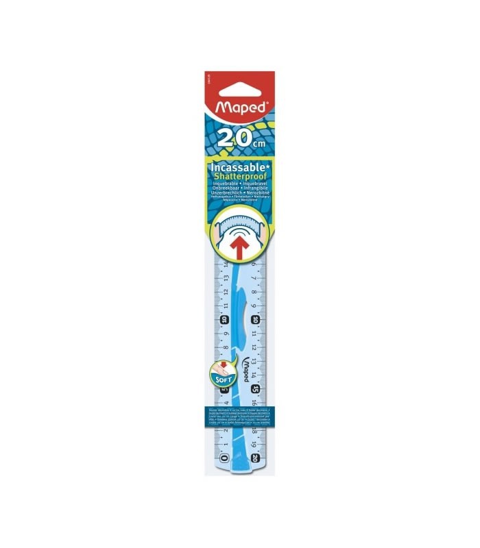 Règle double décimètre 20cm incassable R.244120