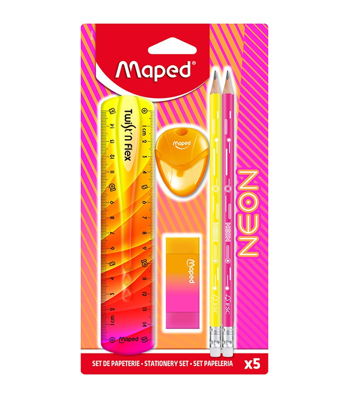 Kit scolaire néon 5 pièces R.981883