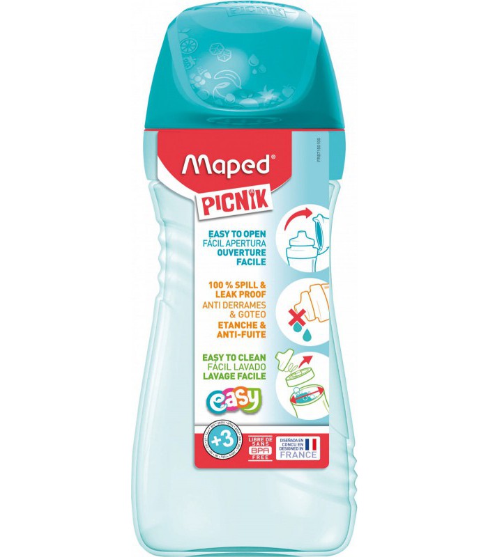 Gourde plastique 430ml origins turquoise R.871502 XXX