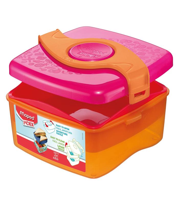 Boîte goûter concept carré 1bte & 2compartiments sunset R.870107
