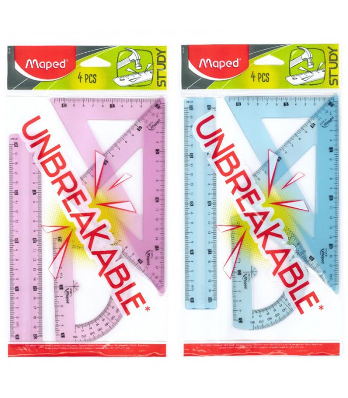Set de traçage 4 pièces 20cm incassable R.981703