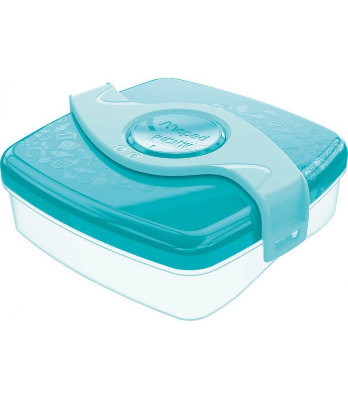 Boîte goûter concept origins carré 520ml turquoise R.870302   s