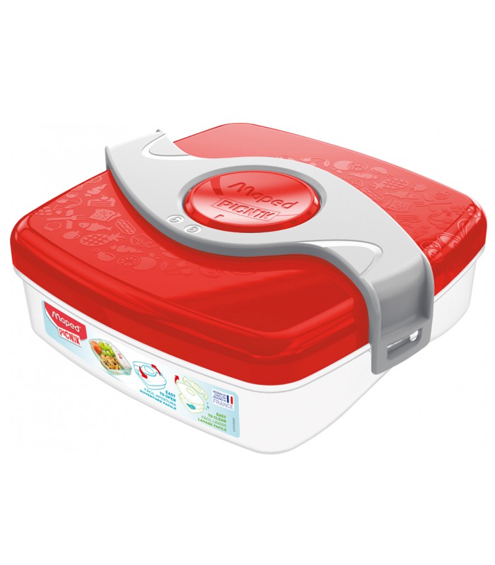 Boîte goûter concept origins carré 520ml rouge R.870303