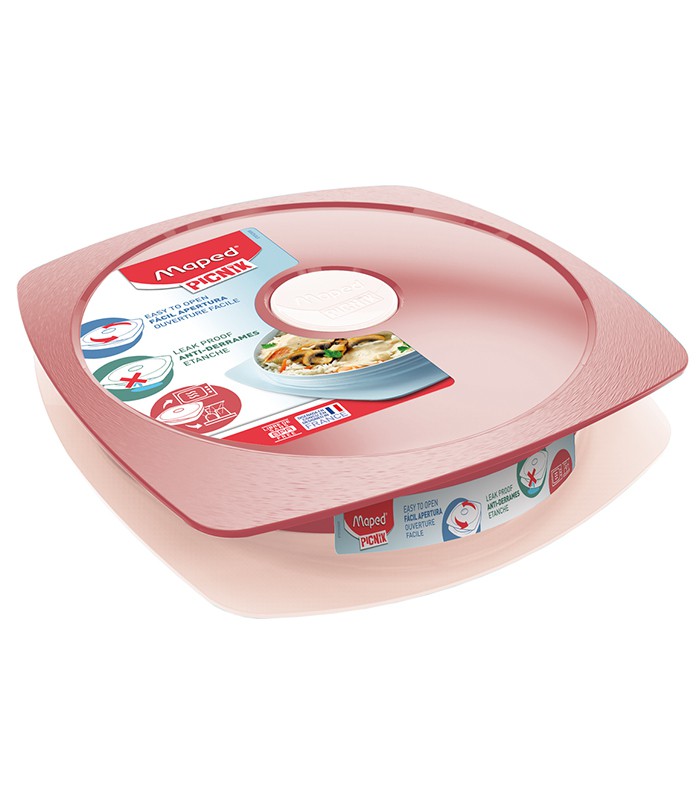 Assiette à déjeuner adulte 900ml rose R.870201   s