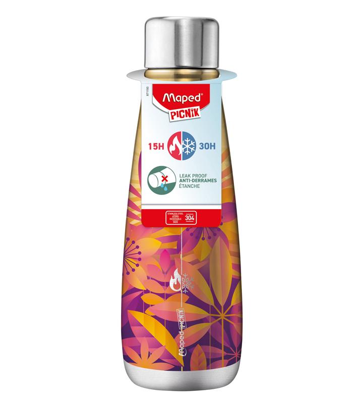 Gourde isotherme 500ml inox décorée R.871193