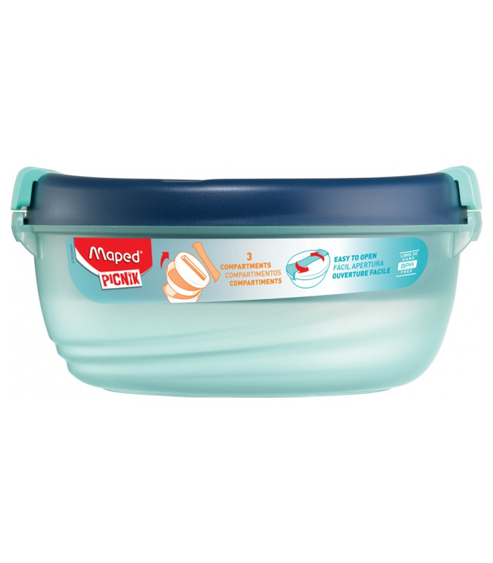 Bol à déjeuner 1,4L 3 compartiments origins bleu R.872604