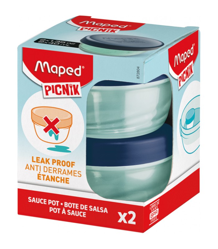 Pots à sauce 40ml lot de 2 origins bleu R.872804