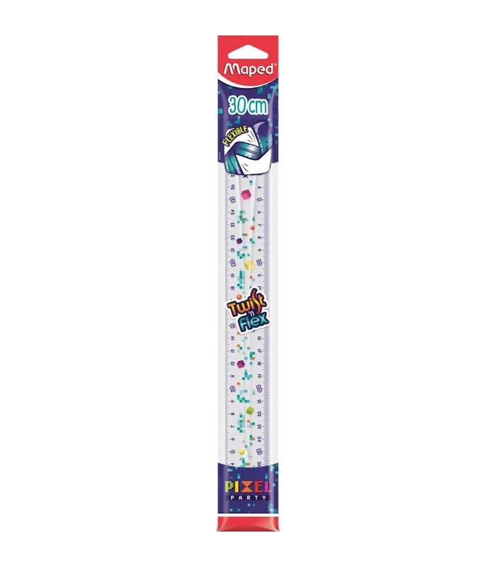 Règle 30cm flex pixel party R.279318
