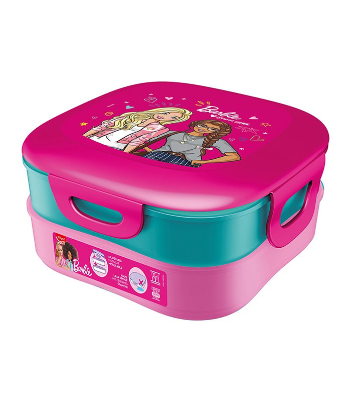 Boîte goûter 2 compartiments barbie rose R.871097