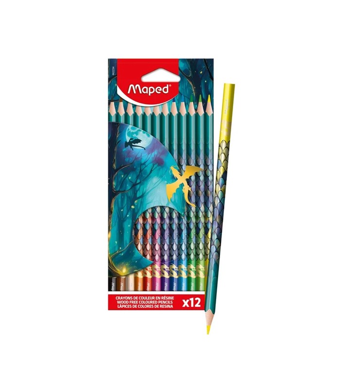 Crayons couleur boîte de 12 dragon R.862234