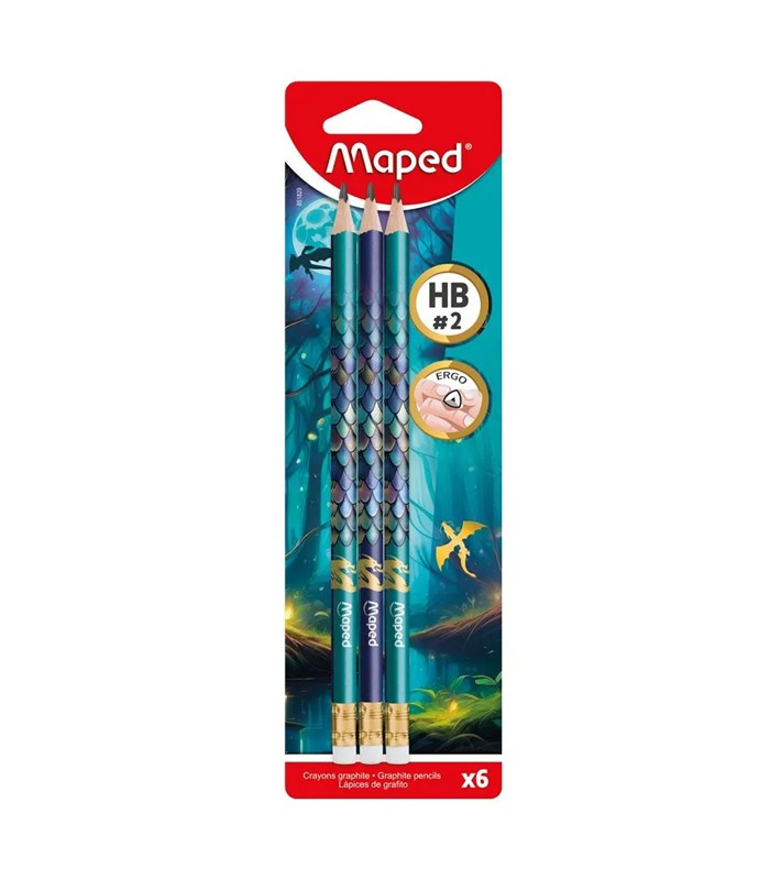 Crayons graphite x6 dragon R.851829