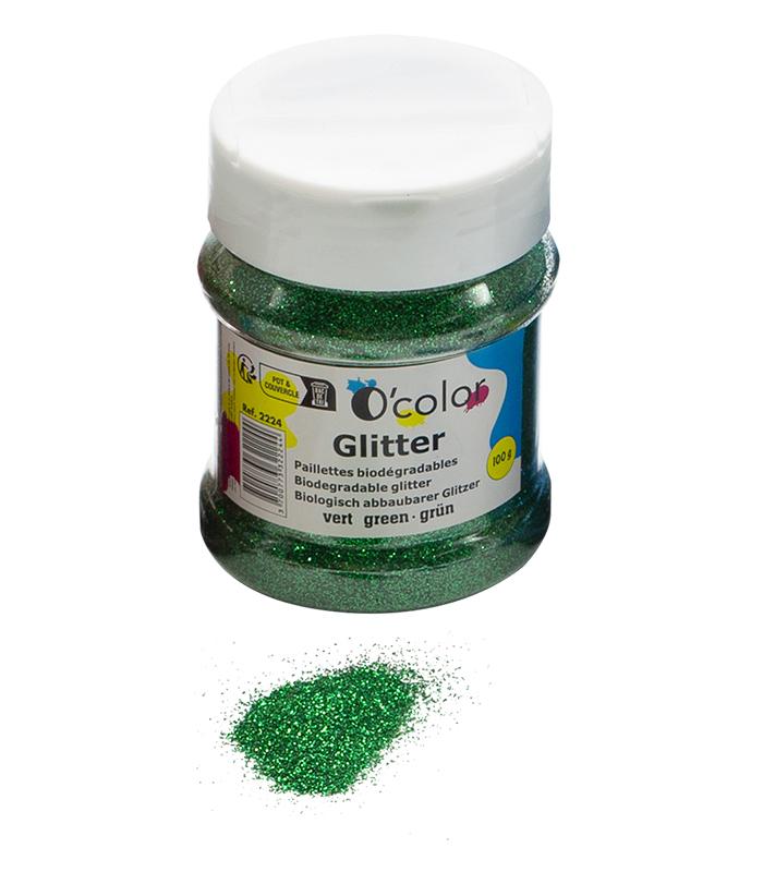 Paillettes pot 100g ultrafines vert R.2224
