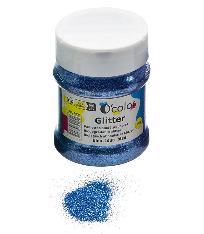 Paillettes pot 100g tultrafines bleu R.2225