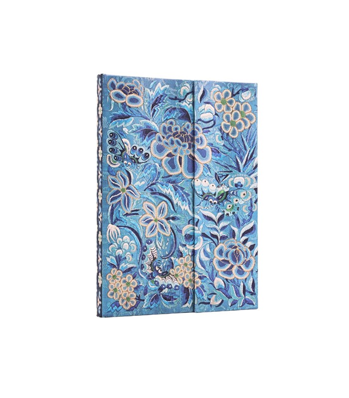 Carnet 95x140m couverture rigide ligné saule bleu 176p R.PB9897-3