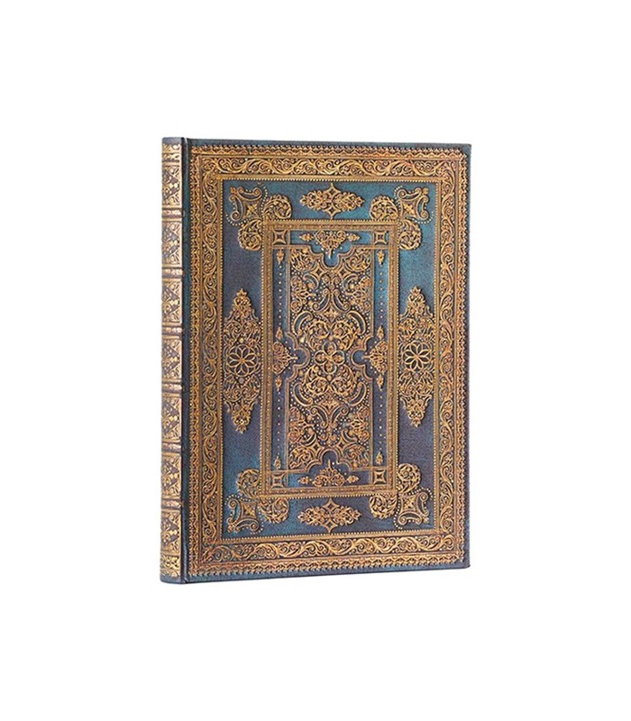 Carnet 120x180m couverture rigide non ligné bleu luxe 144p R.PB9592-7