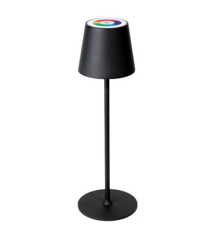 Lampe de bureau LED rechargeable waterproof noire