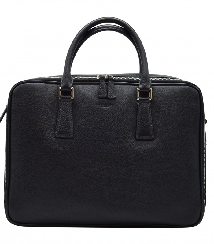 Porte documents 38x28x10.5cm Corso cuir noir R.64125
