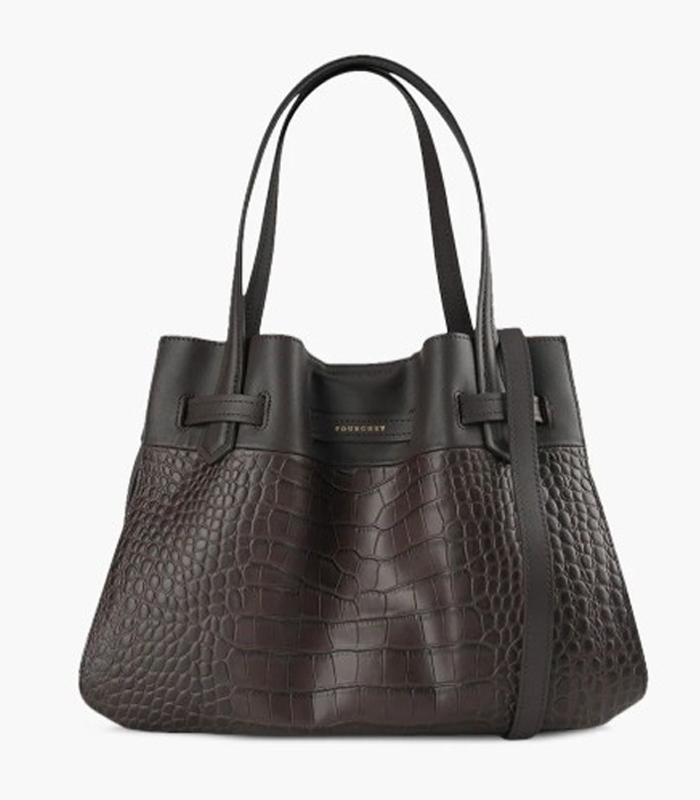 Sac MM 27x19x14.5cm Blossom croco marron R.20186
