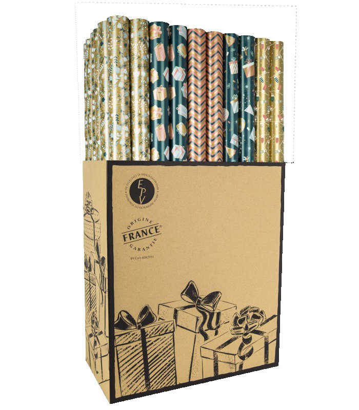 Rouleau papier cadeau 0.70x2m luxe R.LP2M