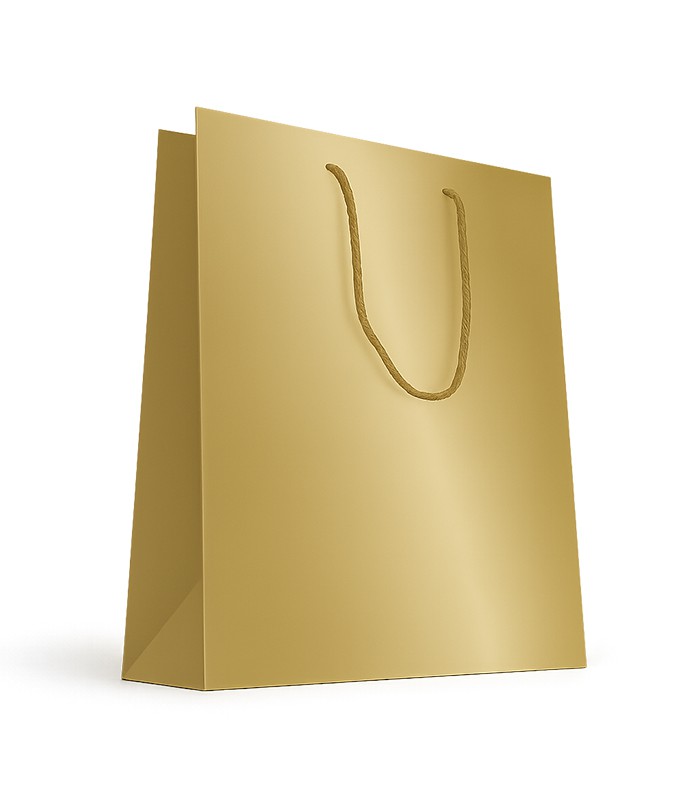 Sac cadeau cavas 18x10x23cm doré R.108MBM