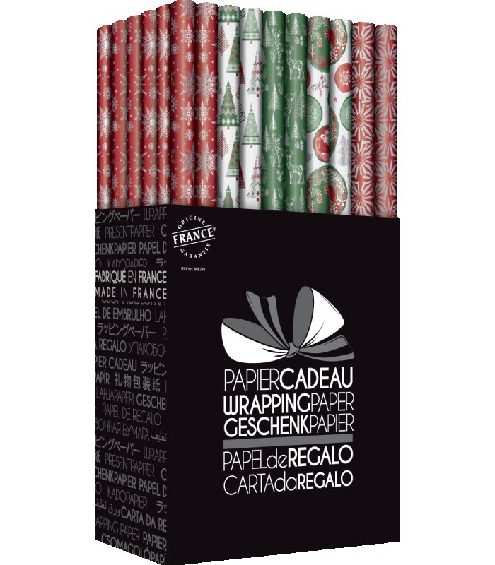 Rouleau papier cadeau 0.70x2m luxe noël R.LN2M