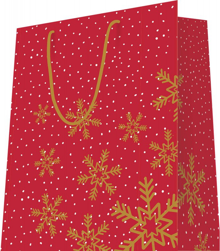 Sac cadeau cabas 32x14x40cm luxe or blanc R.P26NXL