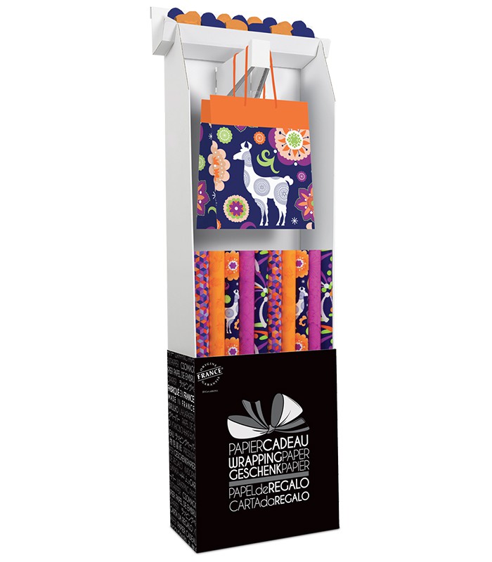 Rouleau papier cadeau 0.70x2m basic noël ho ho ho R.NB2M