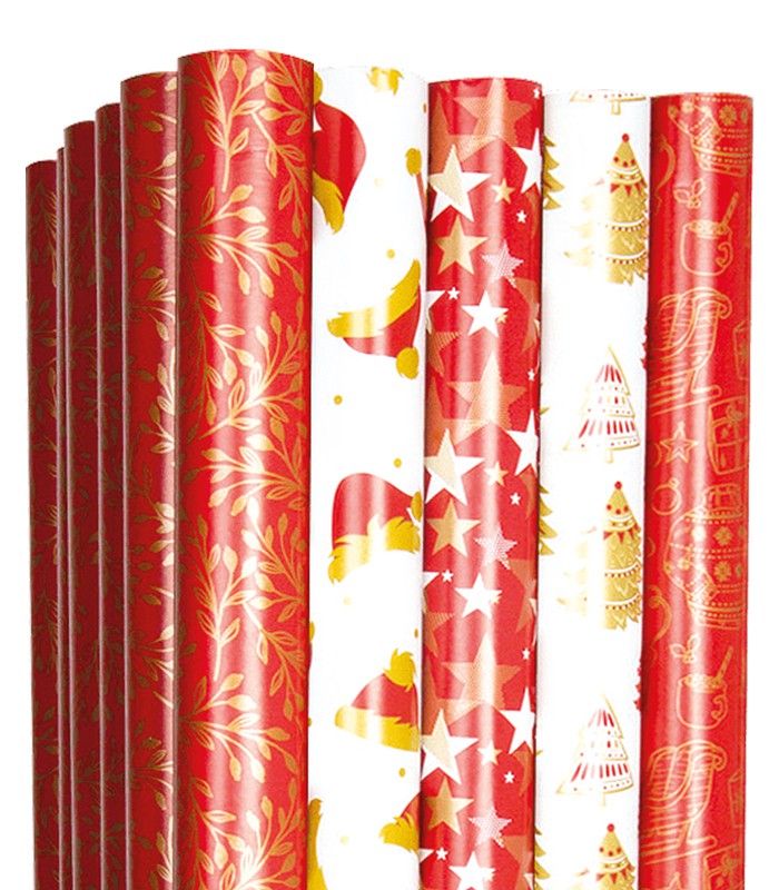 Rouleau papier cadeau 0.70x26cm assorti chic Noël R.NC2M