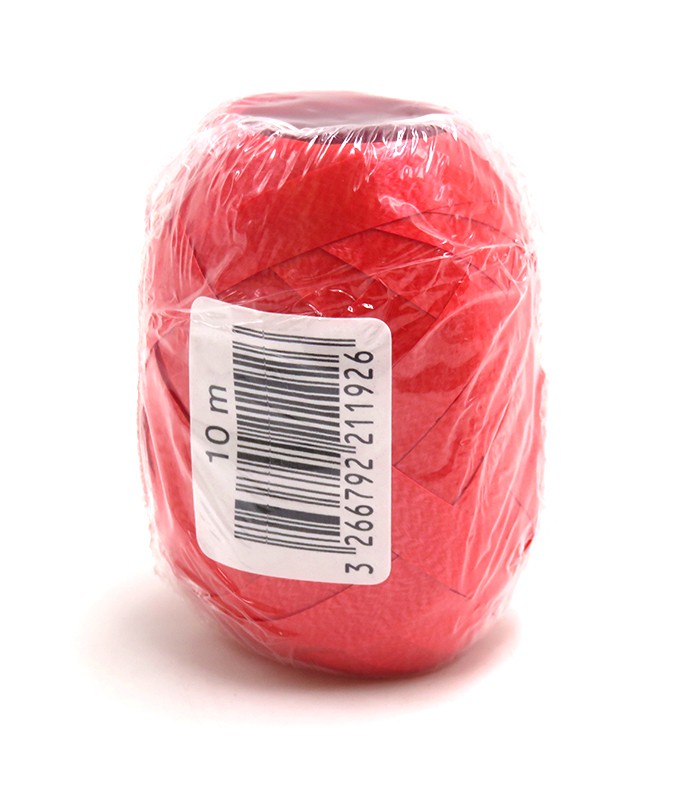 Bolduc oeuf 7mmx10m satiné rouge R.O0410M