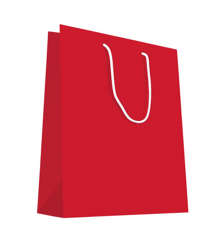 Sac cadeau cabas 12x7x15cm rouge R.100UBS