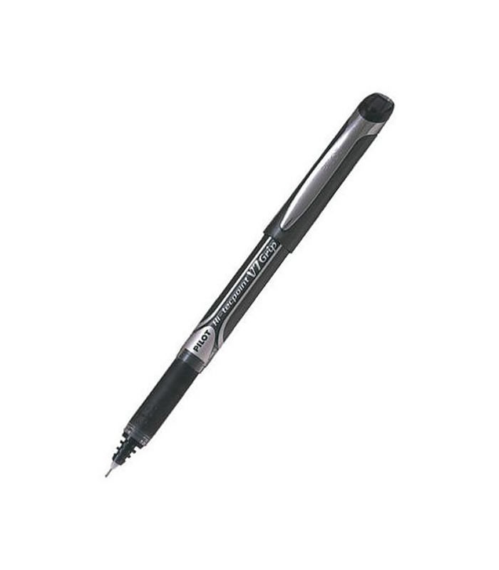 Stylo roller 1.0mm noir Hi-tecpoint V10 grip R.BXGPN-V10-B