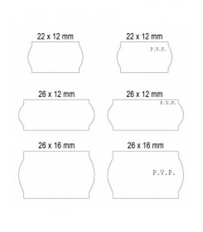 Etiquettes 26x16R blanche rouleau de 1000 étiquettes R.2616R BP10