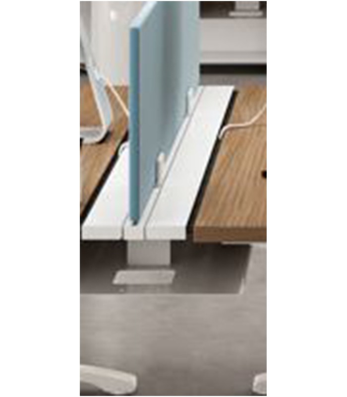 Rail + cablage + cuvette p/bench blanc 140x21,5x3