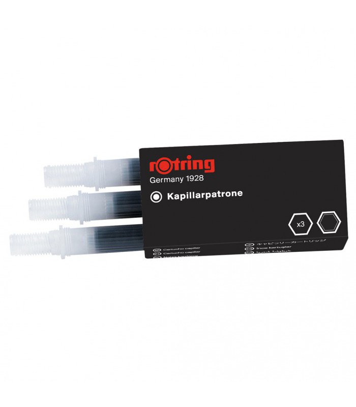 Encre chine capillaire noire  étui de 3 cartouches R.S0194640/590517