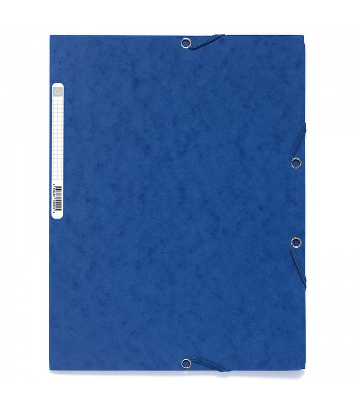 Chemise à élastique 3 rabats bleu carte 400g R. 55502E