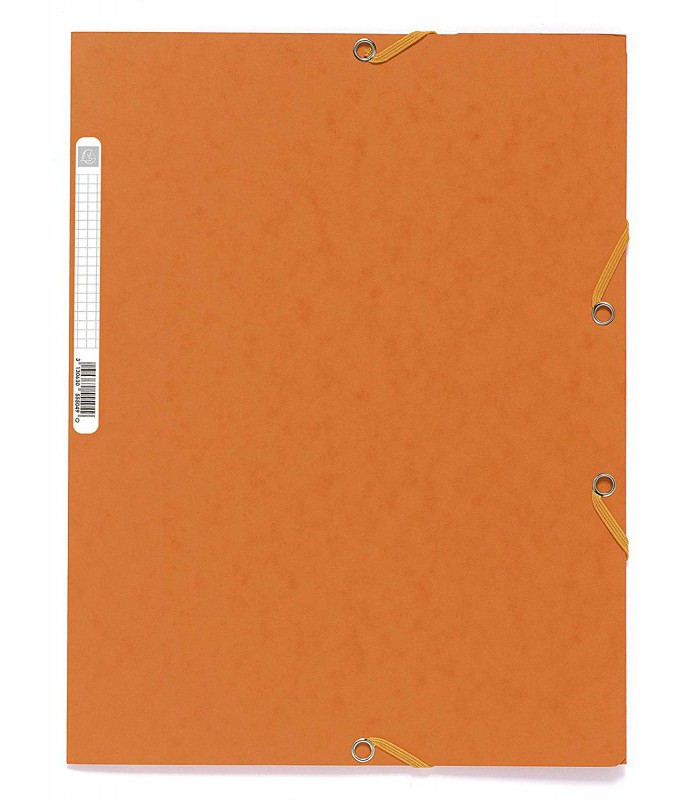 Chemise à élastique 3 rabats orange carte 400g R.55504E