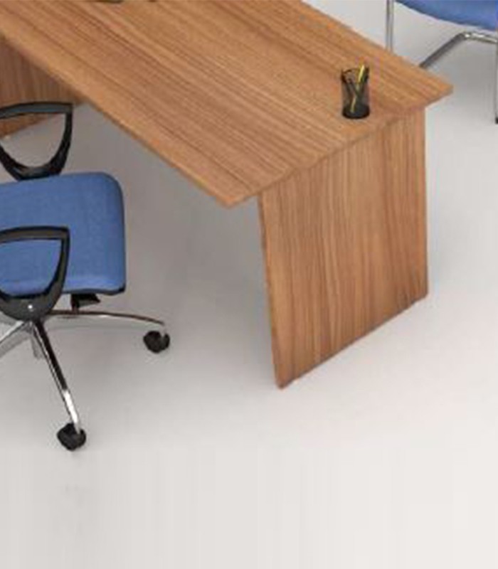 Retour OFFIDEA noyer canaletto pied panneau L80 x P60 