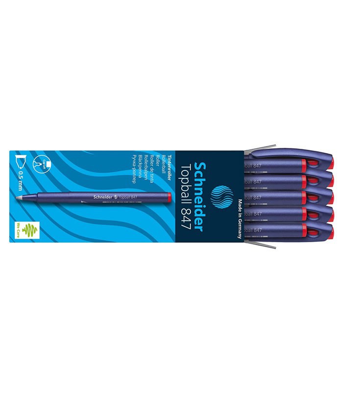 Stylo roller 0.5mm rouge topball 847 R.8472