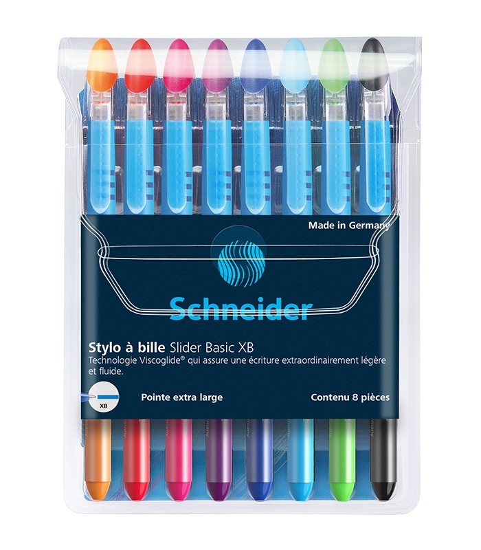 Stylo bille Slider basic XB col. pochette x8 R.151279 XXX