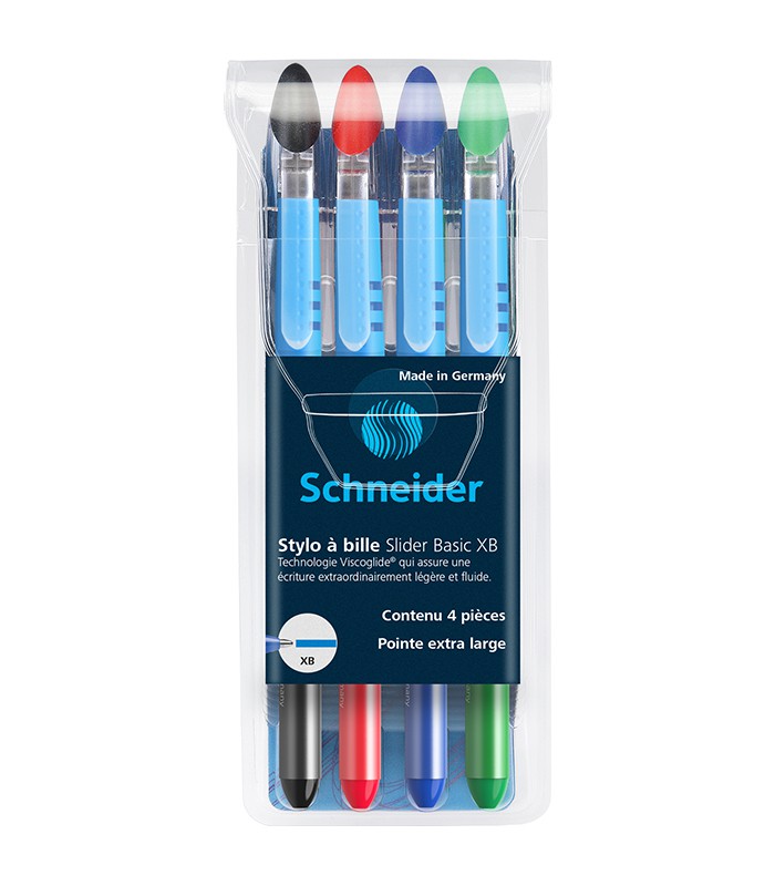 Stylo bille Slider basic XB pochette x4 R.151282   XXX