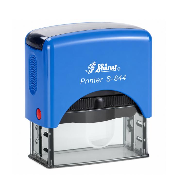 Tampon printer rPET - 844  58x22mm encre bleu 6 lignes
