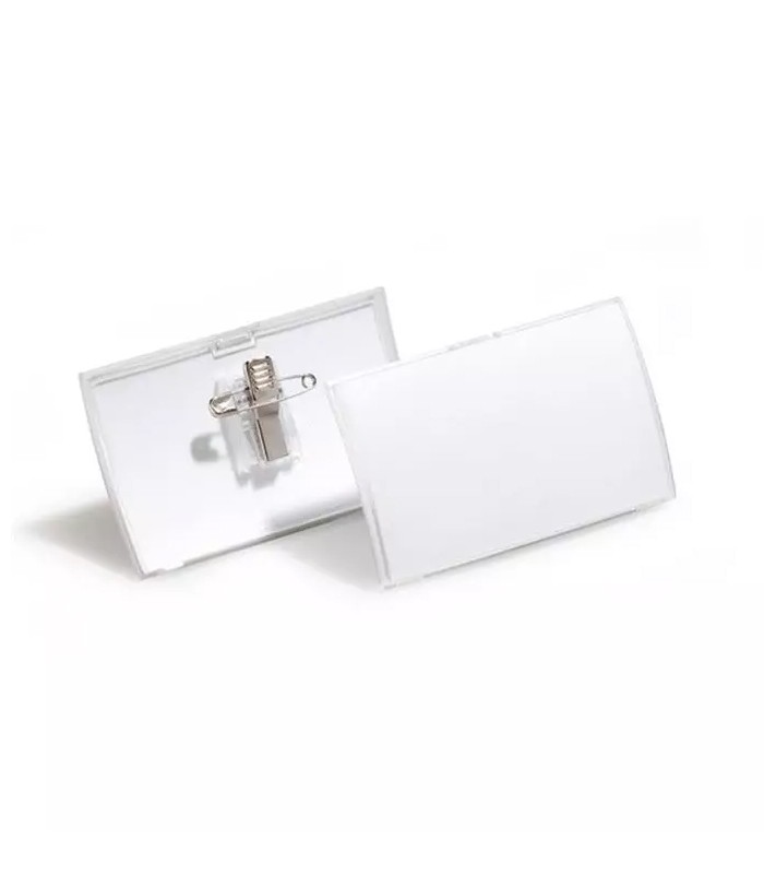 Badge double attache pince + épingle 40x75mm R.1456112 IDC 40.3