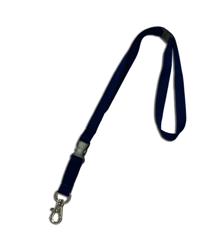 Cordon à mousqueton 43cm bleu boucle détachable/crochet R.1437361