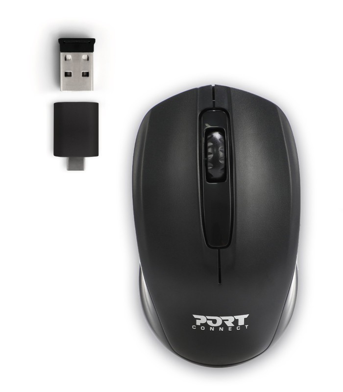 Souris sans fil Port Designs (dongle USB-A & USB-C)