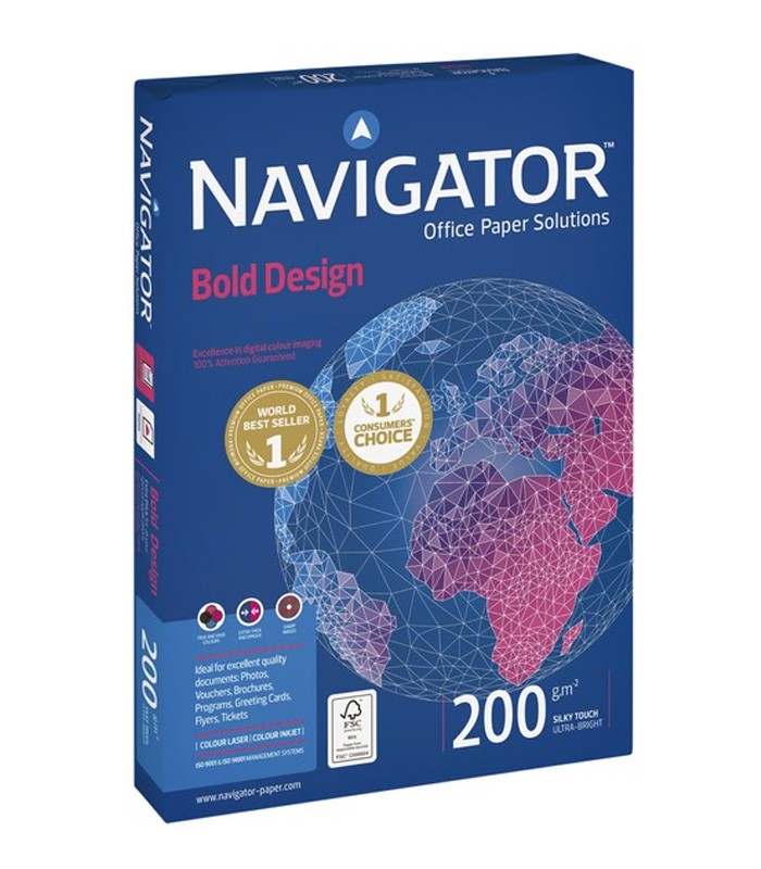 Papier copieur A4 200g blanc paquet de 150 feuilles NAVIGATOR
