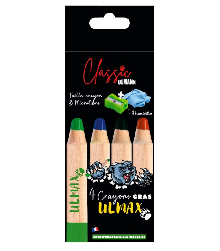 Boite de 4 crayons Ulmax 3en 1 +TC R.3035265212124